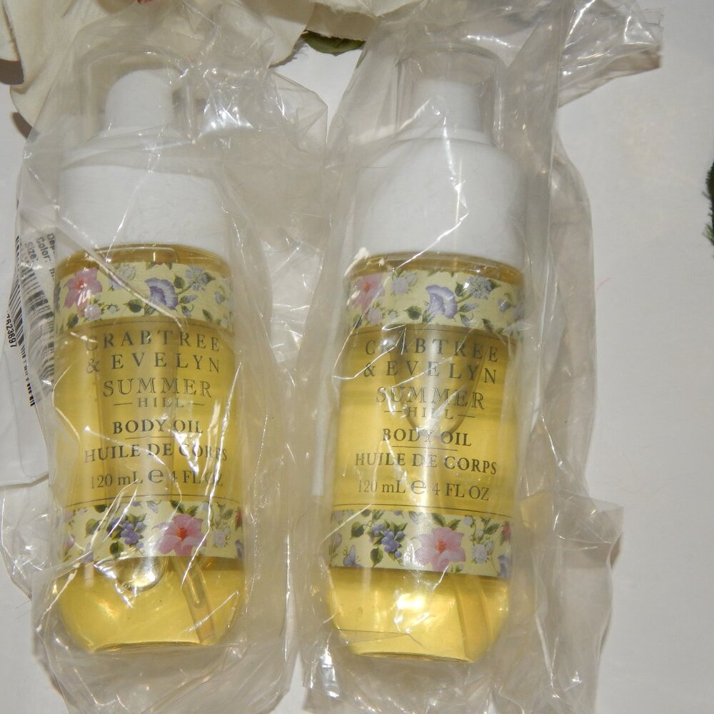 2 Crabtree & Evelyn Summer Hill - SEALED - Body Oil - 4oz EA